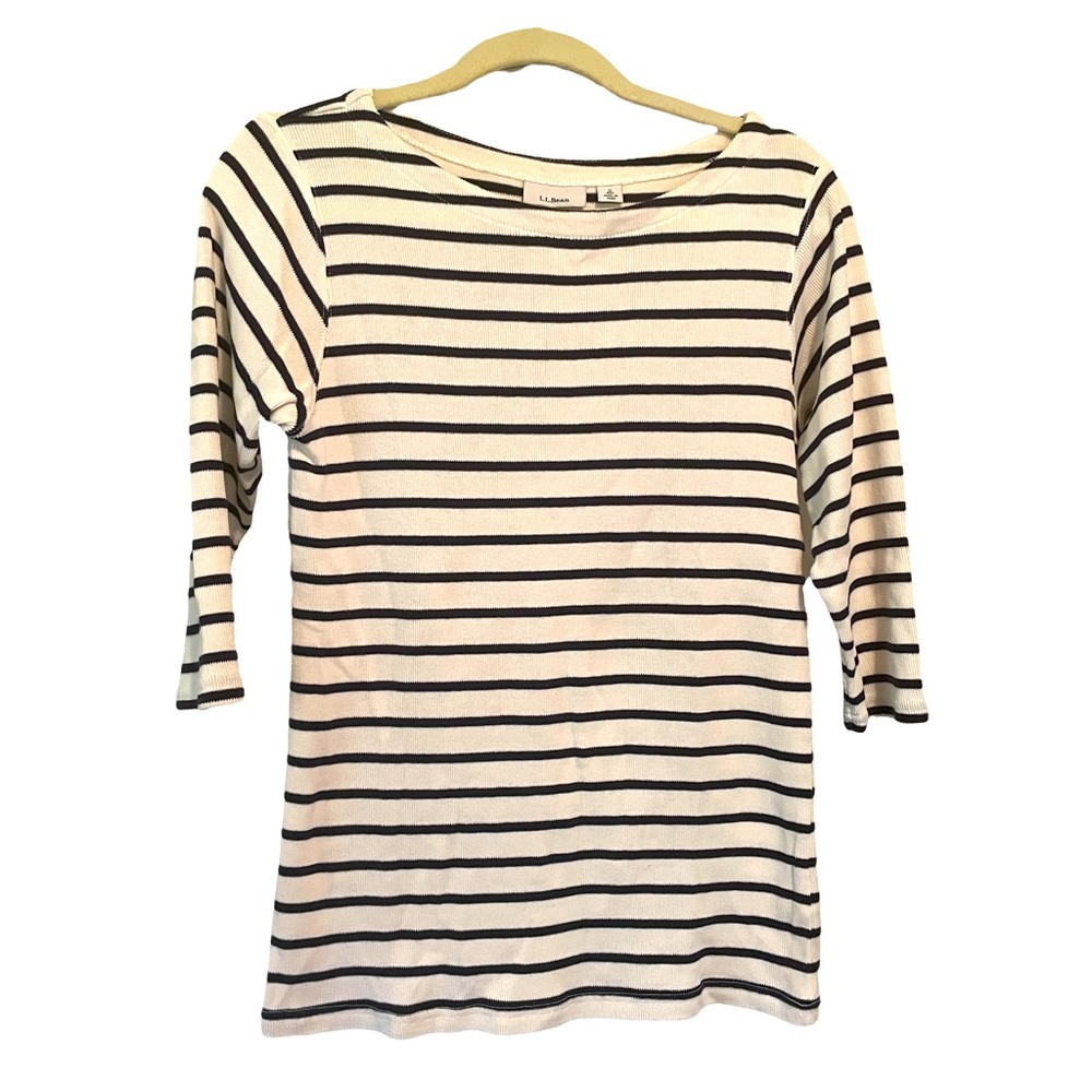 LL Bean boat neck sailor top